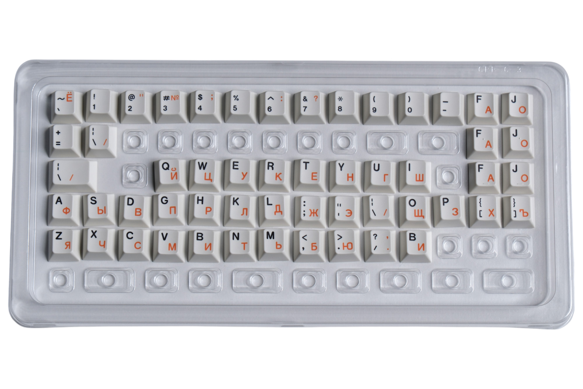 Hammerworks Alphas ANSI-EN (R6) Keycap Kit · Milktooth